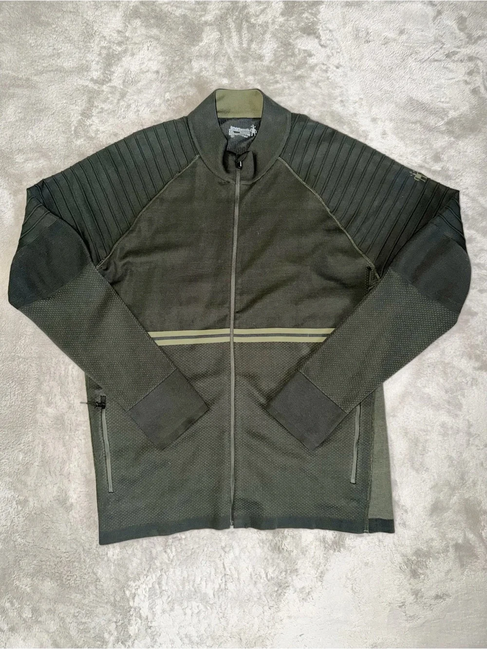 Smartwool Men’s Intraknit Merino Tech Full Zip Size 2XL In Green